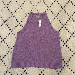 J. Crew Purple Knit Sleeveless Tank